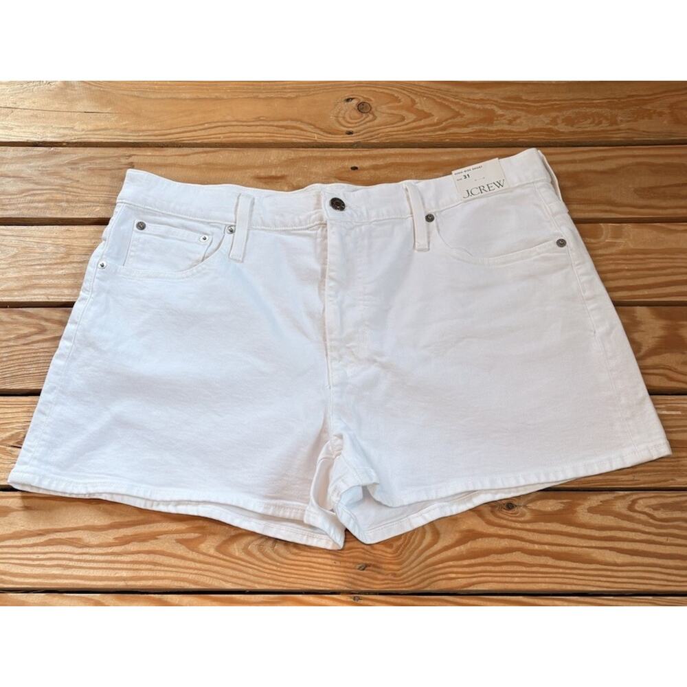 J Crew NWT Women’s High Rise Shorts Size 31 White AA